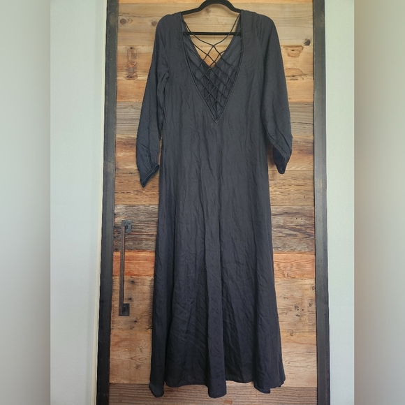 NWOT Free People Later Days Lattice Strappy Back Maxi Dress With Front Slit - Picture 5 of 5